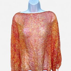 Orange and Pink Snakeskin Blouse
